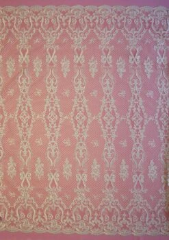 Ivory Embroidered Lace - Caroline -Bridal Fabric Shop ivory corded lace caroline full width