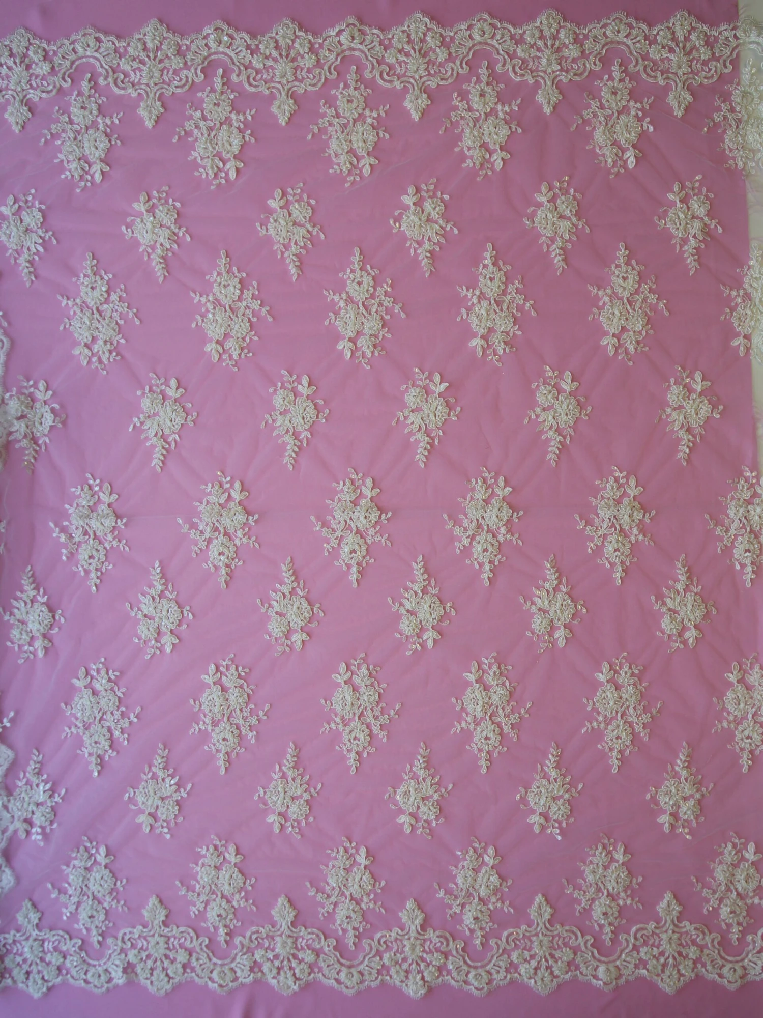 Ivory Beaded Lace - Sophia 4 Ivory Beaded Lace - Sophia - Image 4