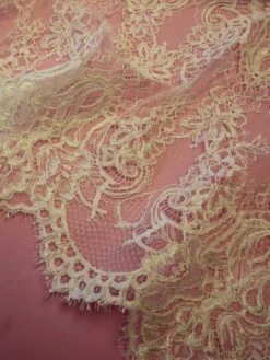 Ivory Corded Lace - Karen -Bridal Fabric Shop ivory corded raschel lace karen close up