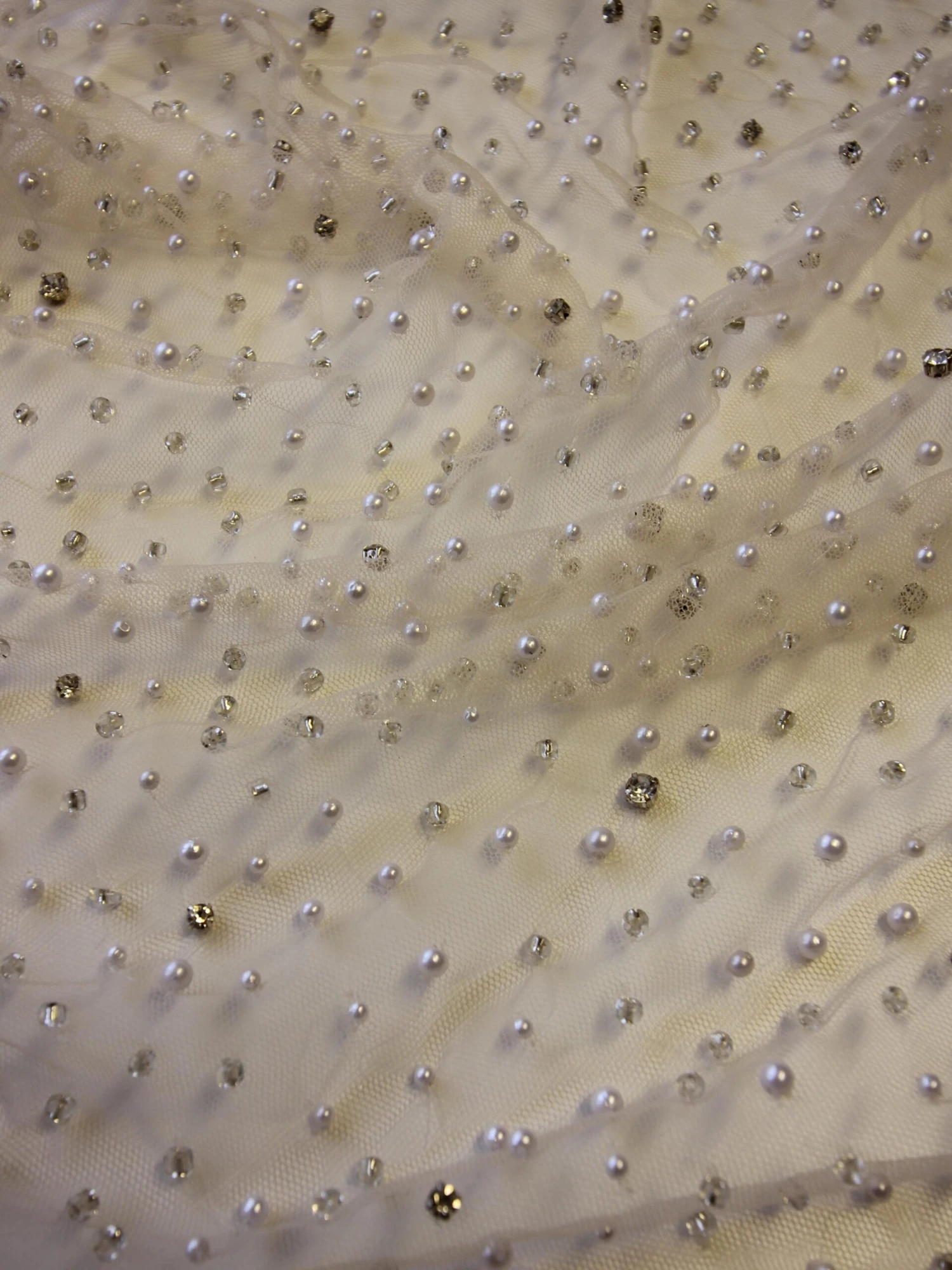 Champagne Diamanté & Beaded Tulle - Zola 6 Champagne Diamanté & Beaded Tulle - Zola - Image 6