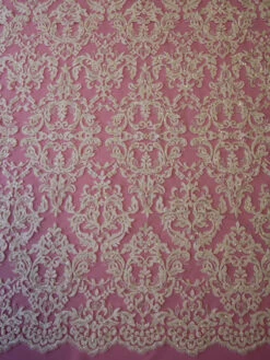 Ivory Beaded Lace – Ava -Bridal Fabric Shop ivory embroidered lace ava
