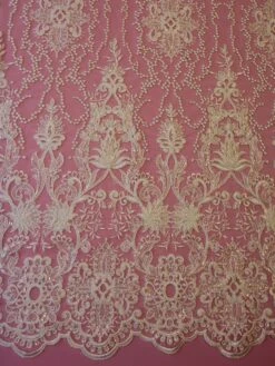 Ivory Sequinned Embroidered Lace - Fifi -Bridal Fabric Shop ivory embroidered sequin lace fifi