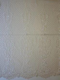 Champagne Embroidered Lace - Victory -Bridal Fabric Shop ivory embroidery on nude tulle victory full width