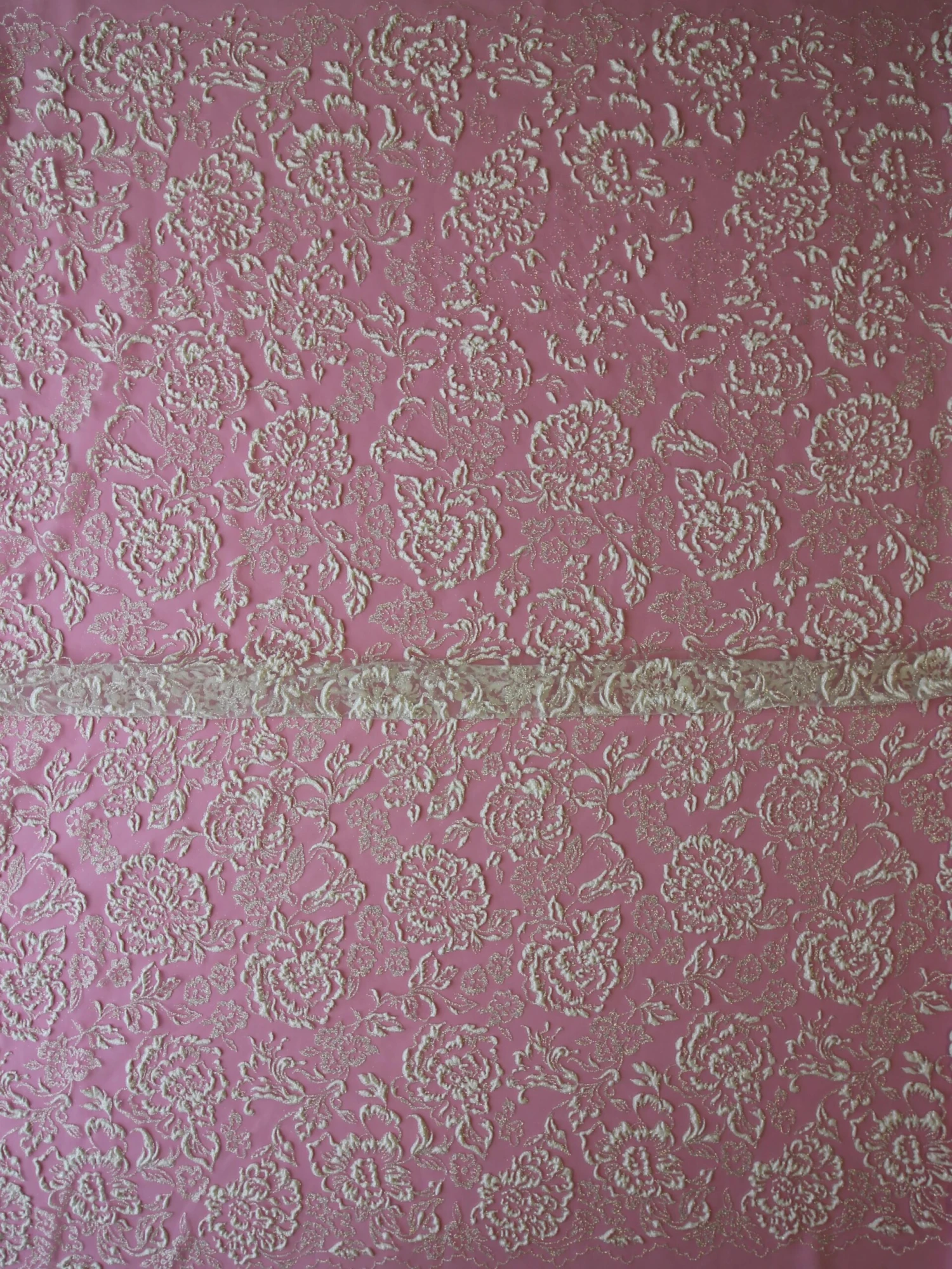 Ivory Glitter 3D Lace - Aileen 4 Ivory Glitter 3D Lace - Aileen - Image 4