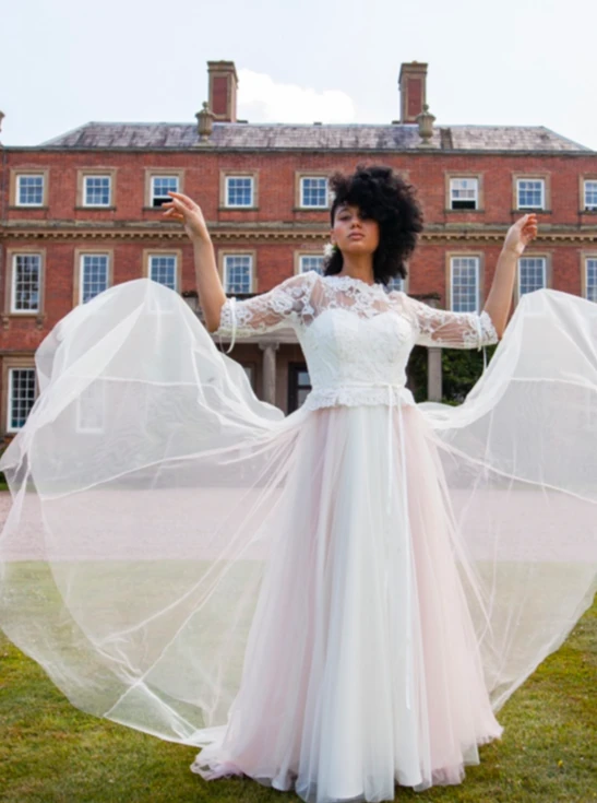 Ivory Corded And Beaded Lace – Rochelle 3 Ivory Corded And Beaded Lace – Rochelle - Image 3