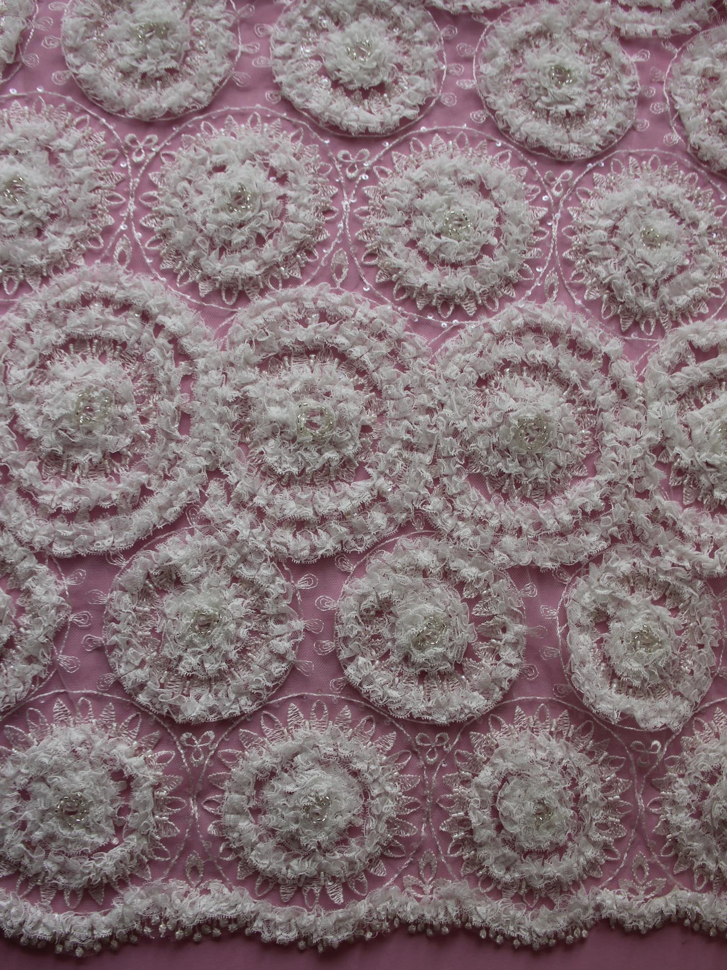 Ivory Sequinned Lace - Whitney 7 Ivory Sequinned Lace - Whitney - Image 7