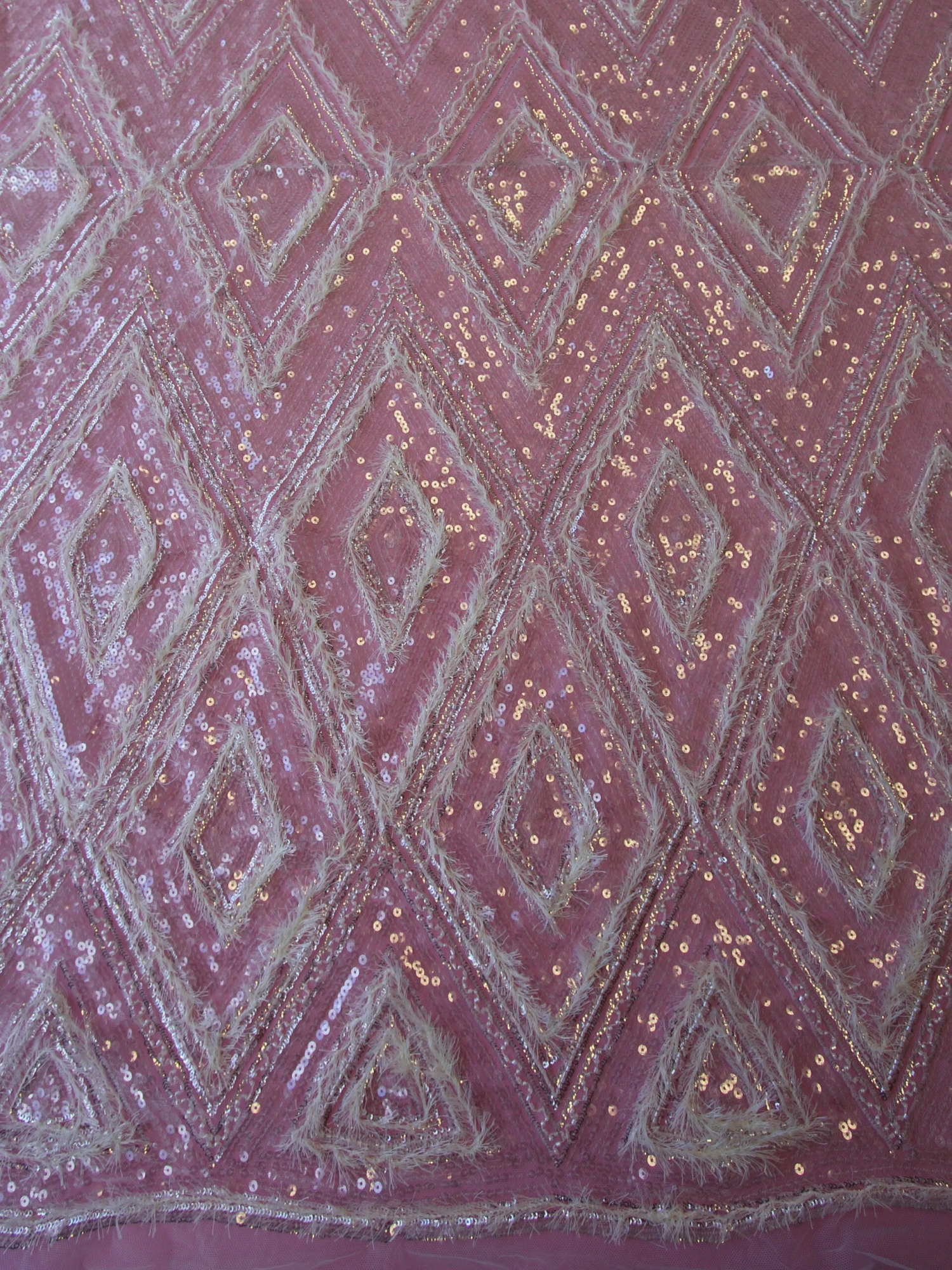 Ivory Sequinned Lace - Anya 13 Ivory Sequinned Lace - Anya - Image 13