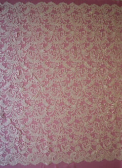 Ivory Corded Lace - Hermione -Bridal Fabric Shop ivory sequinned lace hermione full width