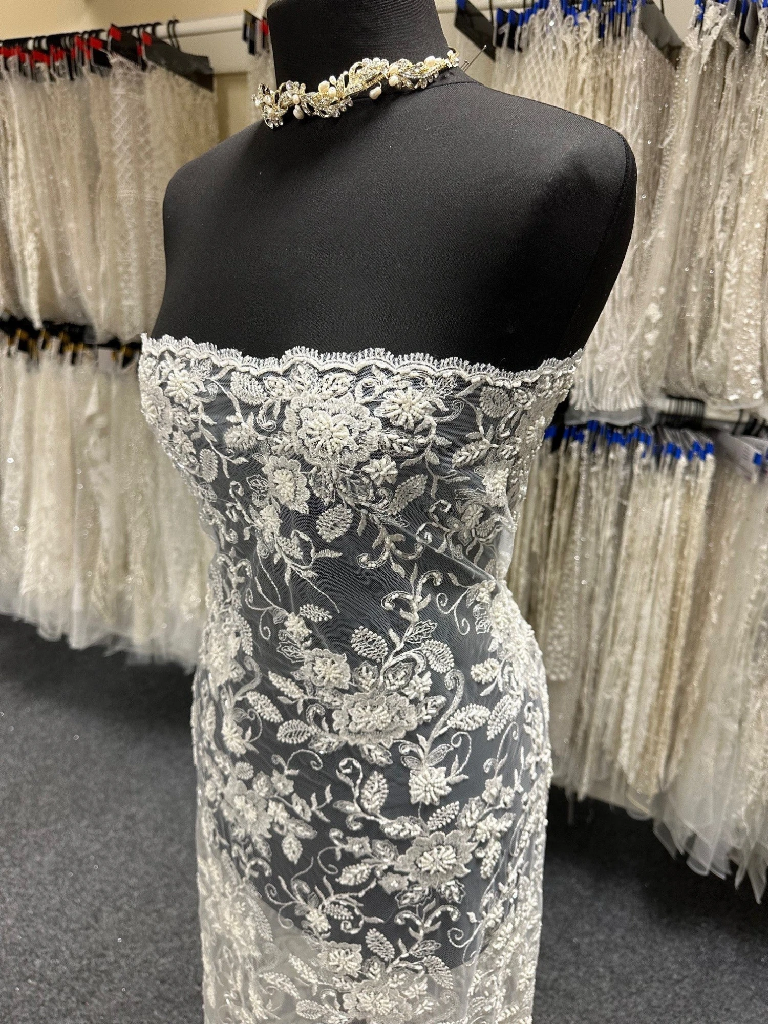 Ivory Beaded Lace - Halle 7 Ivory Beaded Lace - Halle - Image 7