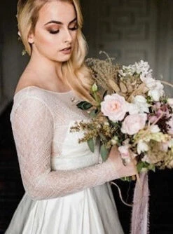 Ivory Chantilly Lace - Jocelyn -Bridal Fabric Shop jocelyn lace dress5