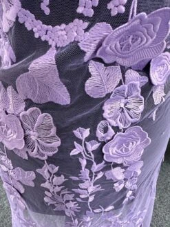 Purple 3D Lace - Meghan 8 Purple 3D Lace - Meghan -Bridal Fabric Shop k