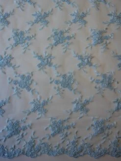 Sky Blue Corded Lace - Geraldine -Bridal Fabric Shop light blue corded lace geraldine