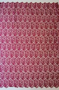 Magenta Guipure Lace - Reese -Bridal Fabric Shop magenta guipure lace reese full width