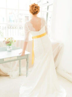 Ivory Guipure Lace – Isabella -Bridal Fabric Shop mlws saffron sunrise back isabella