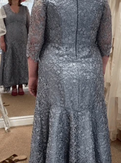 Grey Guipure Lace - Ebba -Bridal Fabric Shop motherofthebridegreylaceebba