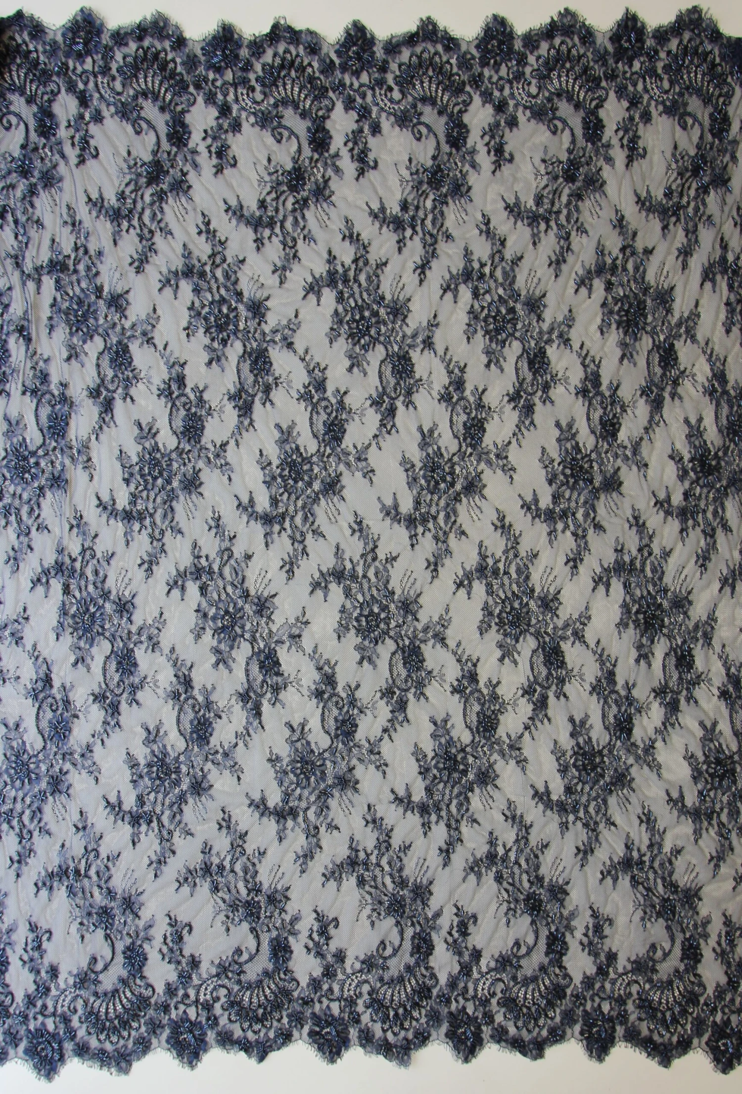 Navy Beaded Lace - O'Hara 2 Navy Beaded Lace - O'Hara - Image 2