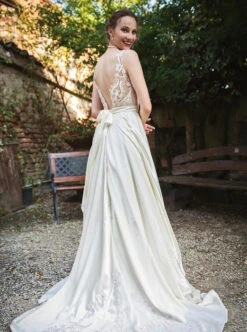 Ivory Embroidered Lace - Caroline -Bridal Fabric Shop nia in caroline lace dress3