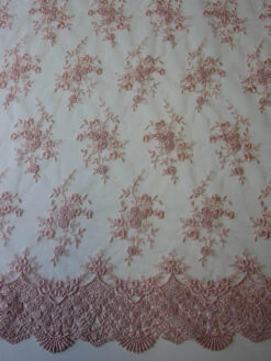 Peach Embroidered Lace - Kirsty 8 Peach Embroidered Lace - Kirsty -Bridal Fabric Shop peach lace kirsty