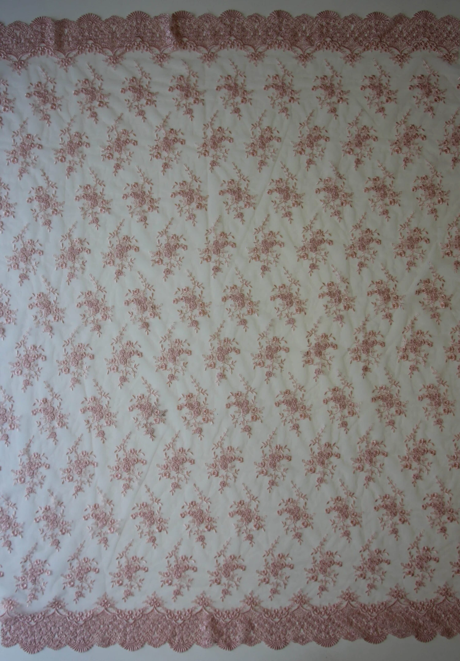 Peach Embroidered Lace - Kirsty 2 Peach Embroidered Lace - Kirsty - Image 2