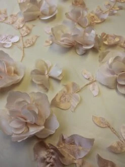 Pink 3D Lace - Rebecca -Bridal Fabric Shop pink 3d lace