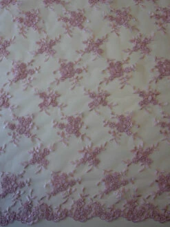 Pink Corded Lace - Geraldine -Bridal Fabric Shop pink corded lace geraldine