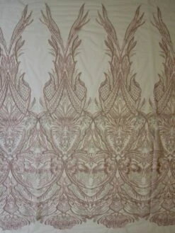 Pink Embroidered Lace - Immaculata -Bridal Fabric Shop pink lace immaculata full width