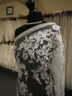 Platinum Embroidery Lace - Garbo -Bridal Fabric Shop platinumlace garbo2