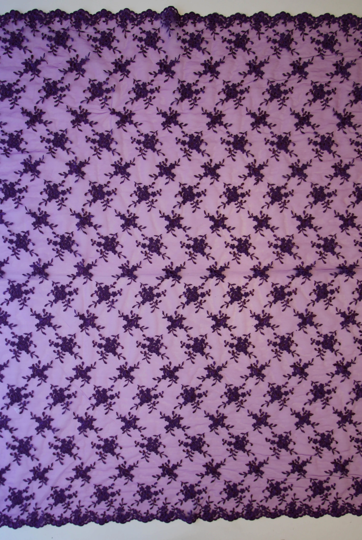 Purple Corded Lace - Geraldine 4 Purple Corded Lace - Geraldine - Image 4