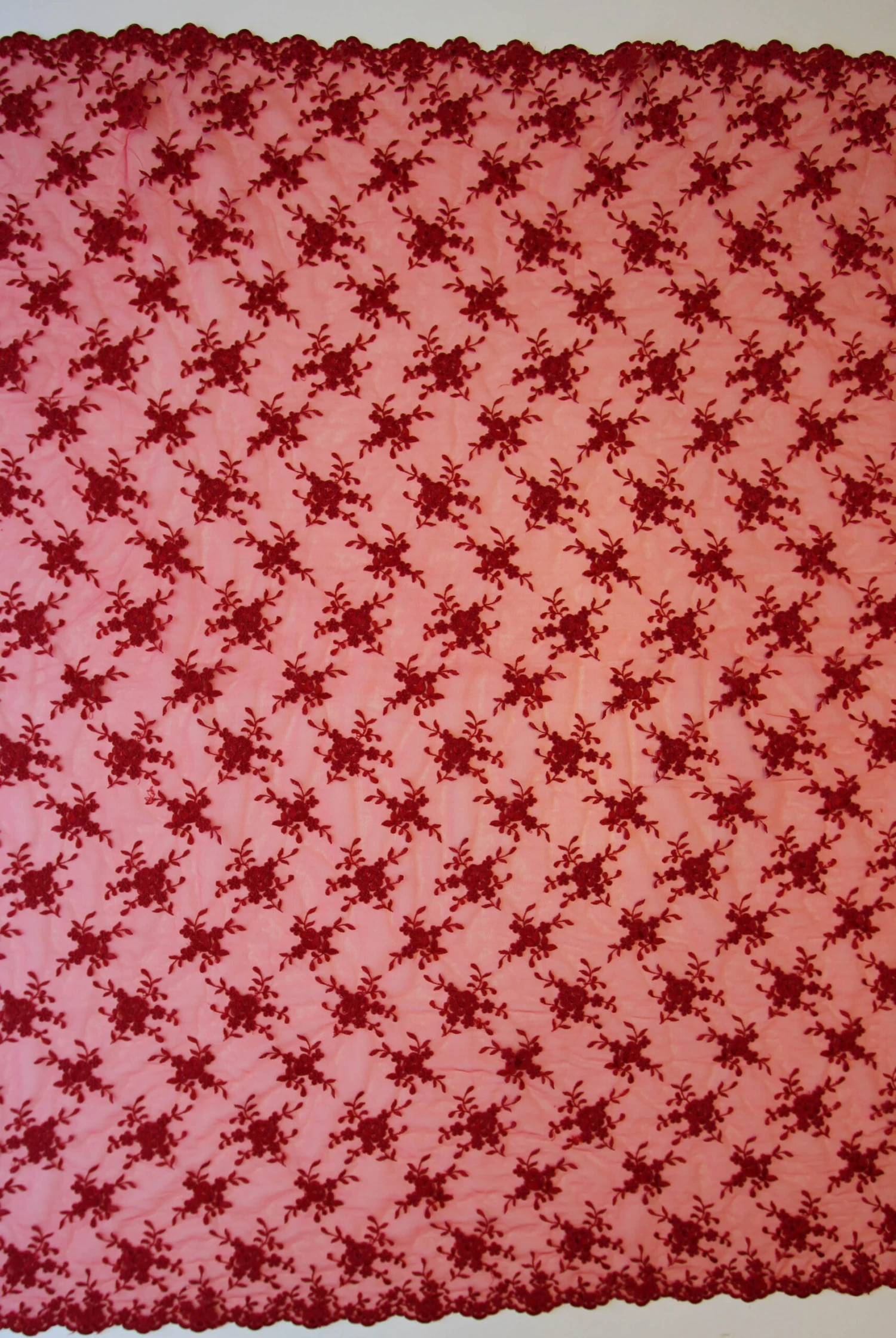 Red Corded Lace - Geraldine 3 Red Corded Lace - Geraldine - Image 3