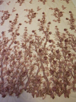 Antique Rose Beaded Lace - Drew -Bridal Fabric Shop rose lace drew main border