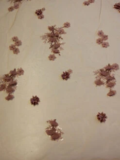 Antique Rose Beaded Lace - Drew -Bridal Fabric Shop rose lace drew small border