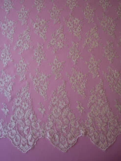 Ivory Chantilly Lace - Wendy 14 Ivory Chantilly Lace - Wendy -Bridal Fabric Shop silver and ivory chantilly lace wendy