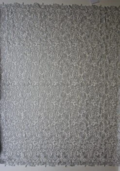 Silver Guipure Lace - Queenie -Bridal Fabric Shop silver guipure lace queenie full width 2