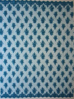 Aqua Corded Lace - Janis -Bridal Fabric Shop turquoise corded lace janis full width
