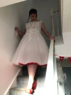 Ivory Beaded Lace - Daisy -Bridal Fabric Shop wedding dress with ivory beaded lace daisy 2