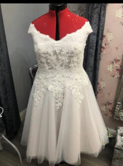 Ivory Beaded Lace - Daisy -Bridal Fabric Shop wedding dress with ivory beaded lace daisy 3