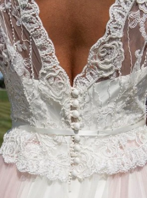 Ivory Corded And Beaded Lace – Rochelle 2 Ivory Corded And Beaded Lace – Rochelle - Image 2