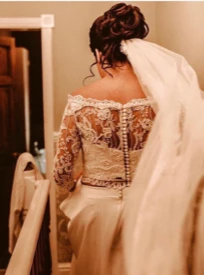 Ivory Corded And Beaded Lace – Rochelle 4 Ivory Corded And Beaded Lace – Rochelle - Image 4