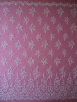 White Beaded Lace - Alexandra 12 White Beaded Lace - Alexandra -Bridal Fabric Shop white beaded lace alexandra full width 2