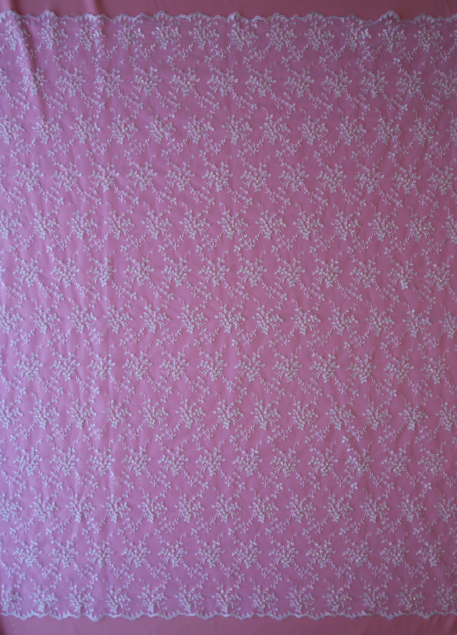 White Beaded Lace - Fearne 3 White Beaded Lace - Fearne - Image 3