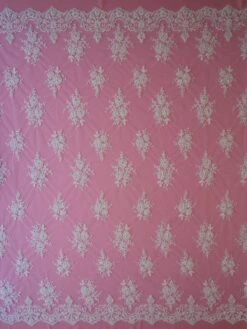 White Beaded Lace - Sophia 12 White Beaded Lace - Sophia -Bridal Fabric Shop white beaded lace sophia full width