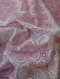 White Corded Chantilly Lace - Lucette -Bridal Fabric Shop white chantilly lace lucette close up