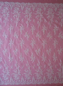 White Corded Lace - Delmira -Bridal Fabric Shop white corded lace delmira full width