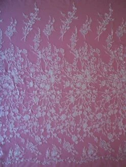 White Embroidered Lace - Janine -Bridal Fabric Shop white embroidered lace janine full width