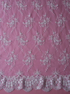 White Embroidered Lace - Kirsty 12 White Embroidered Lace - Kirsty -Bridal Fabric Shop white embroidered lace kirsty