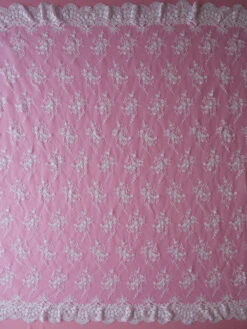 White Embroidered Lace - Kirsty 11 White Embroidered Lace - Kirsty -Bridal Fabric Shop white embroidered lace kirsty full width