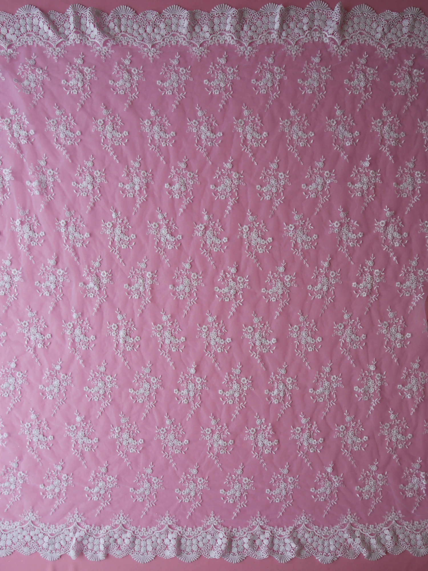 White Embroidered Lace - Kirsty 3 White Embroidered Lace - Kirsty - Image 3