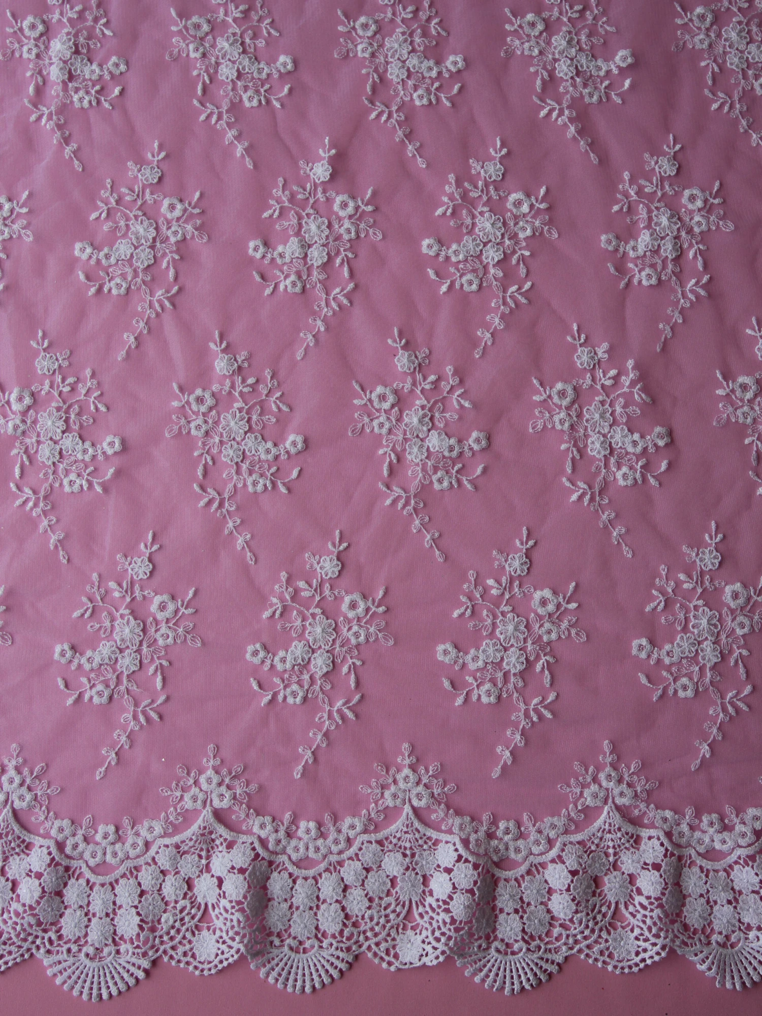 White Embroidered Lace - Kirsty 4 White Embroidered Lace - Kirsty - Image 4