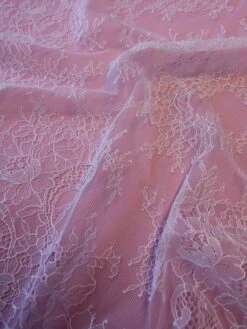 White Raschel Lace - Katherine -Bridal Fabric Shop white raschel lace katherine close up