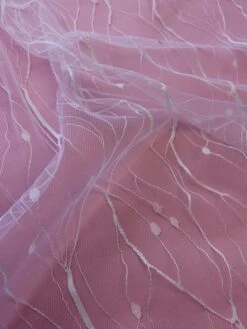 White Raschel Lace - Stream -Bridal Fabric Shop white raschel lace stream close up